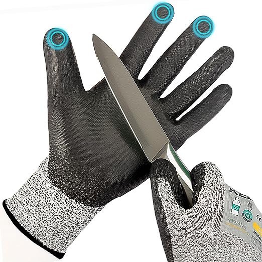 Cut Resistant Gloves, ANSI A2 Cutting Gloves, PU Coated Anti Cut Gloves ...